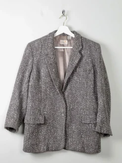 Women's Vintage Grey Tweed Liz Claiborne Jacket S/M Petit
