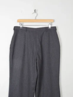 Women's Vintage Grey Wool Trousers L 33