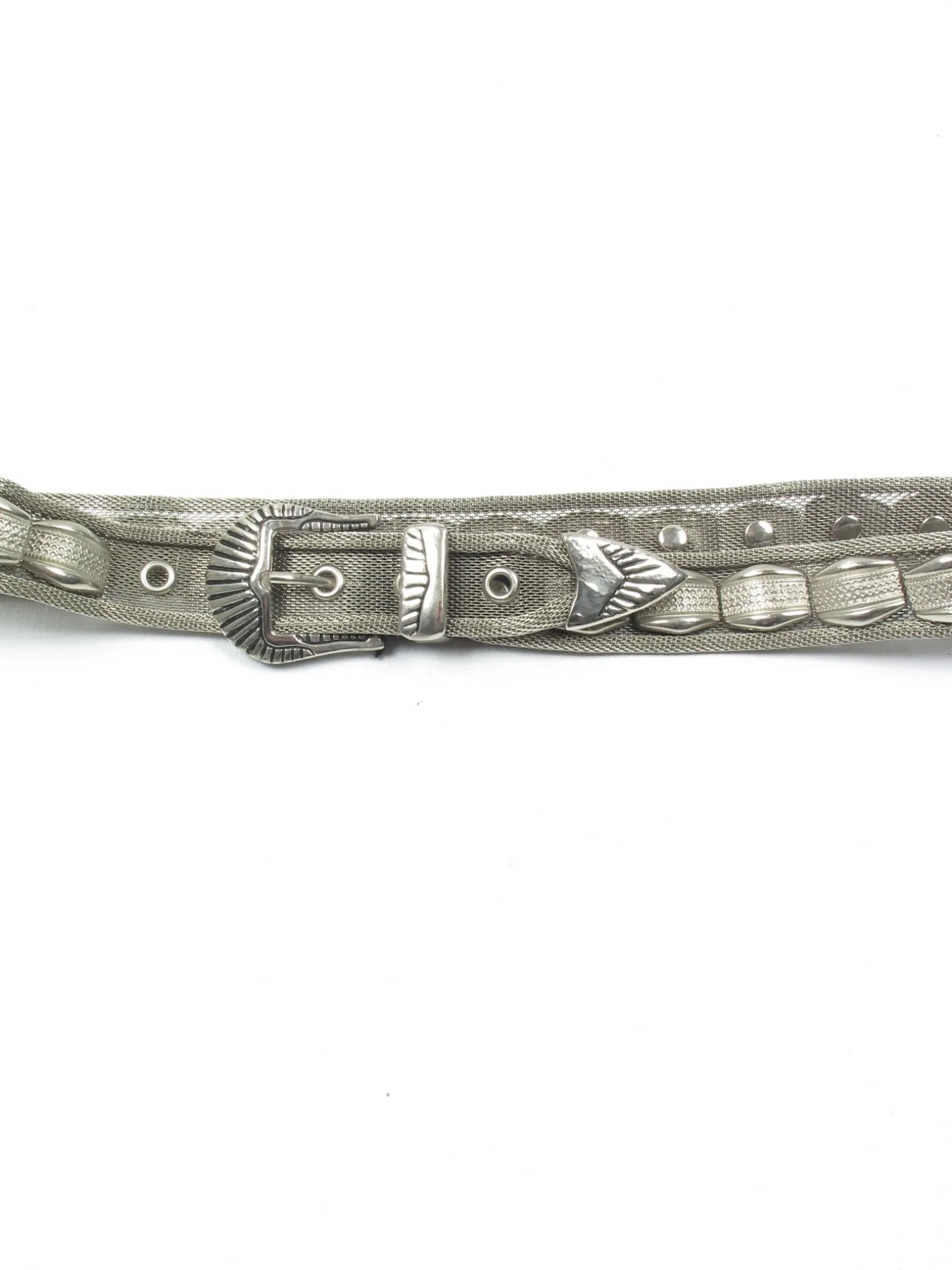 Women's Vintage Heavy Metal Silver Belt S/M