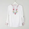 Women's Vintage Hungarian Embroidered Peasant Blouse S