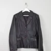 Women's Vintage Leather Jacket Plum L