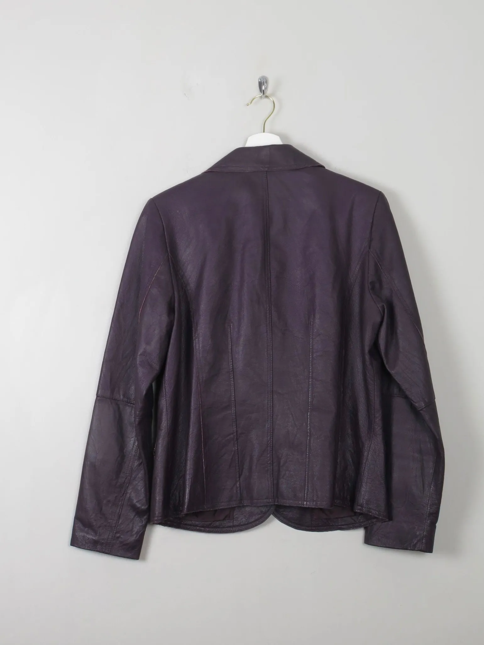 Women's Vintage Leather Jacket Grape S/M