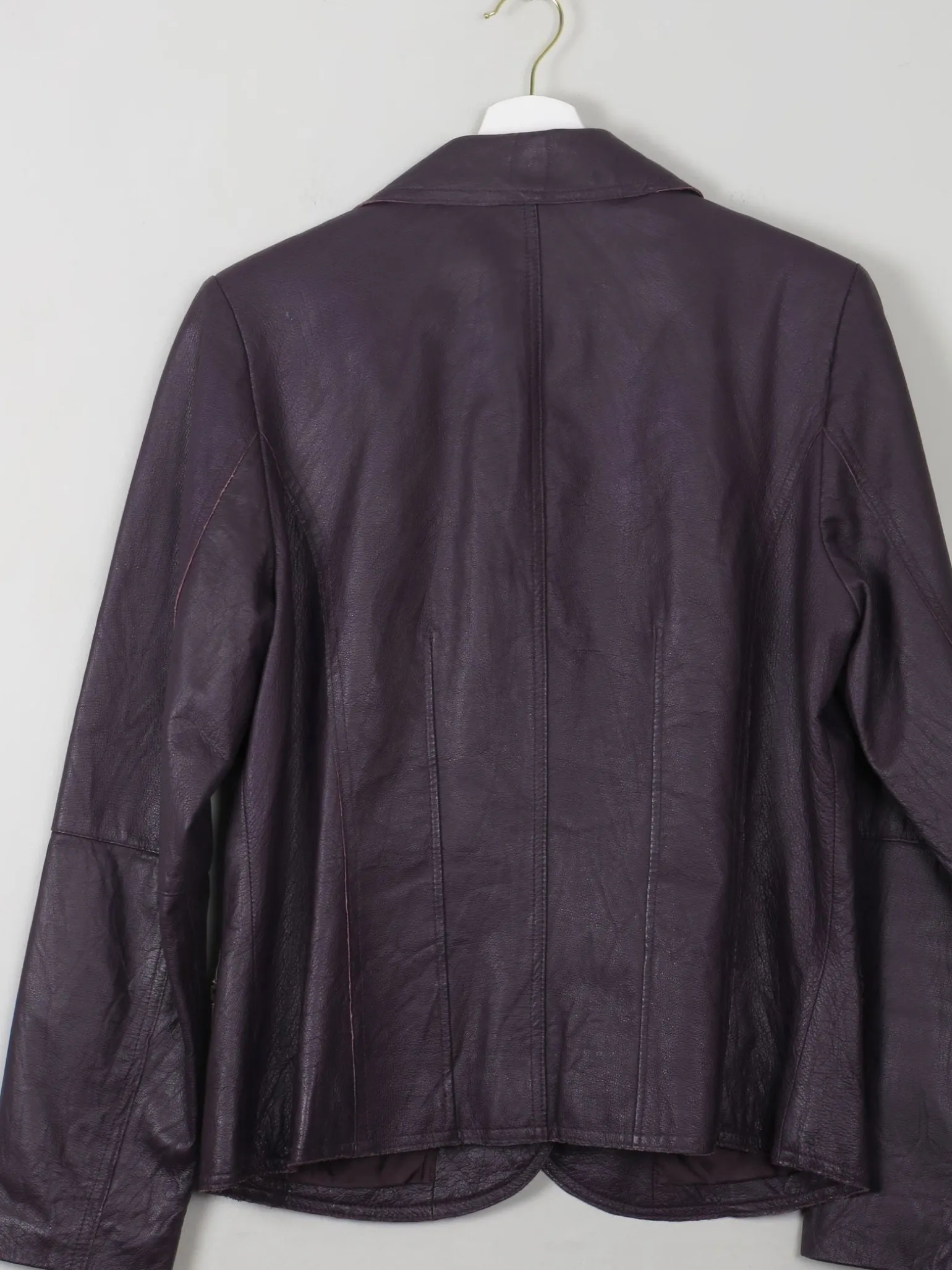 Women's Vintage Leather Jacket Grape S/M