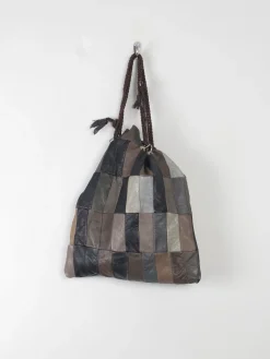 Women's Vintage Leather Patchwork Bag