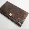 Women's Vintage Leather Snakeskin Clutch Bag