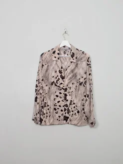 Women's Vintage Leopard Print Blouse M/L