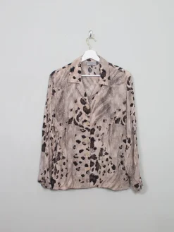 Women's Vintage Leopard Print Blouse M/L
