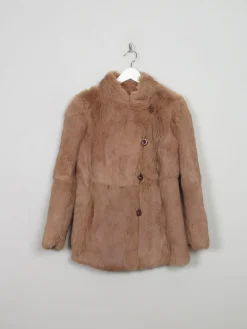 Women's Vintage Light Brown Fur Jacket S