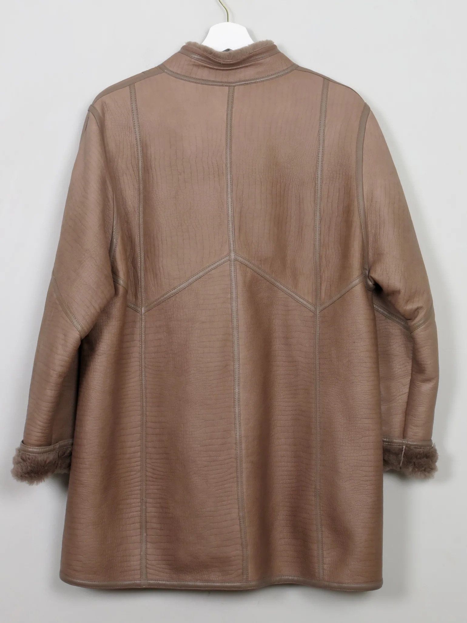 Women's Vintage Lined Leather Short Coat M