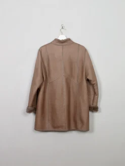 Women's Vintage Lined Leather Short Coat M