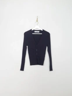 Women's Vintage Navy Fitted Cardigan S/M