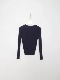 Women's Vintage Navy Fitted Cardigan S/M