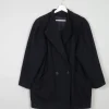 Women's Vintage Navy 80s Short Coat M/L