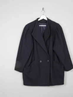 Women's Vintage Navy 80s Short Coat M/L