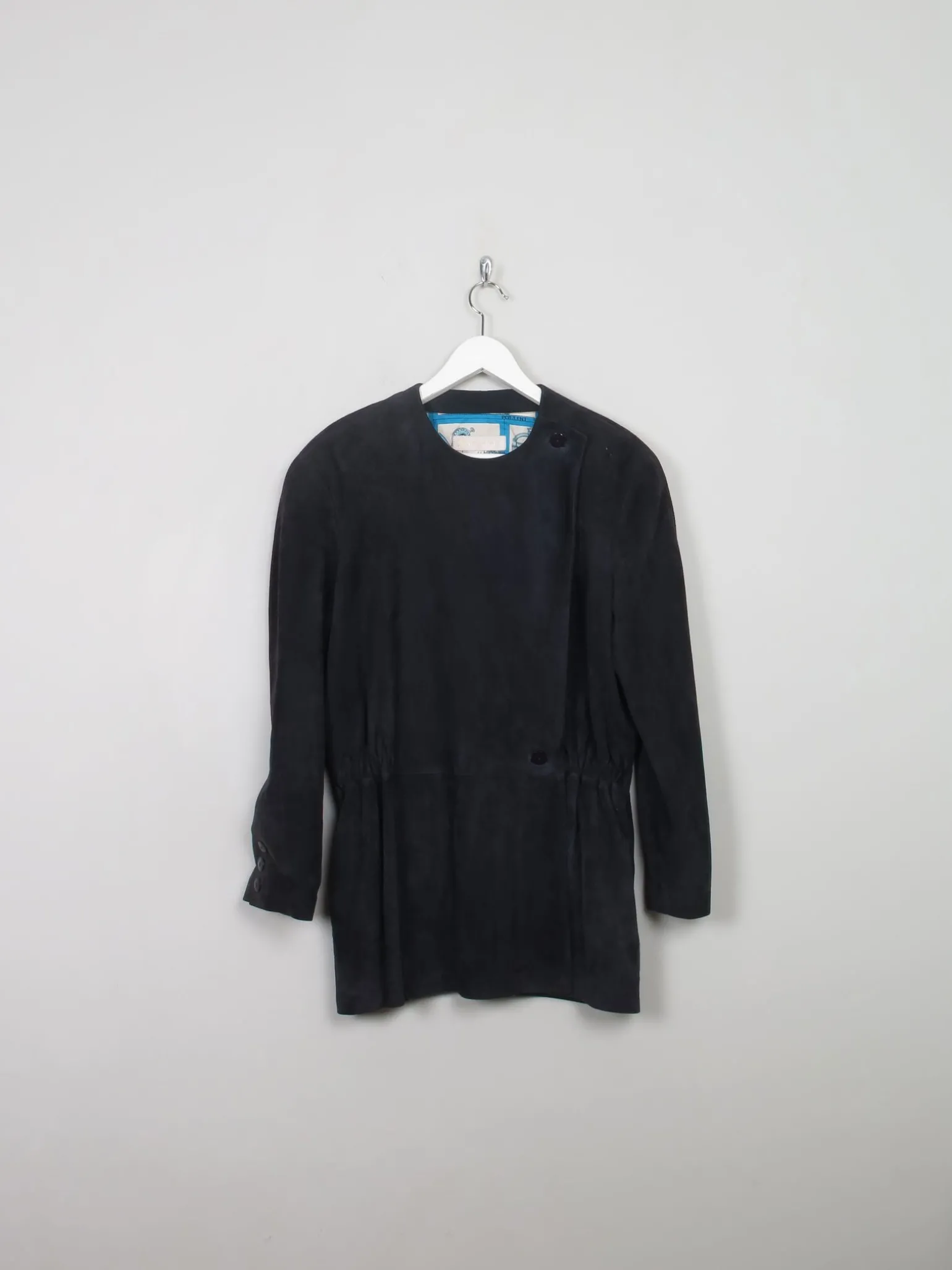 Women's Vintage Navy Suede Jacket L