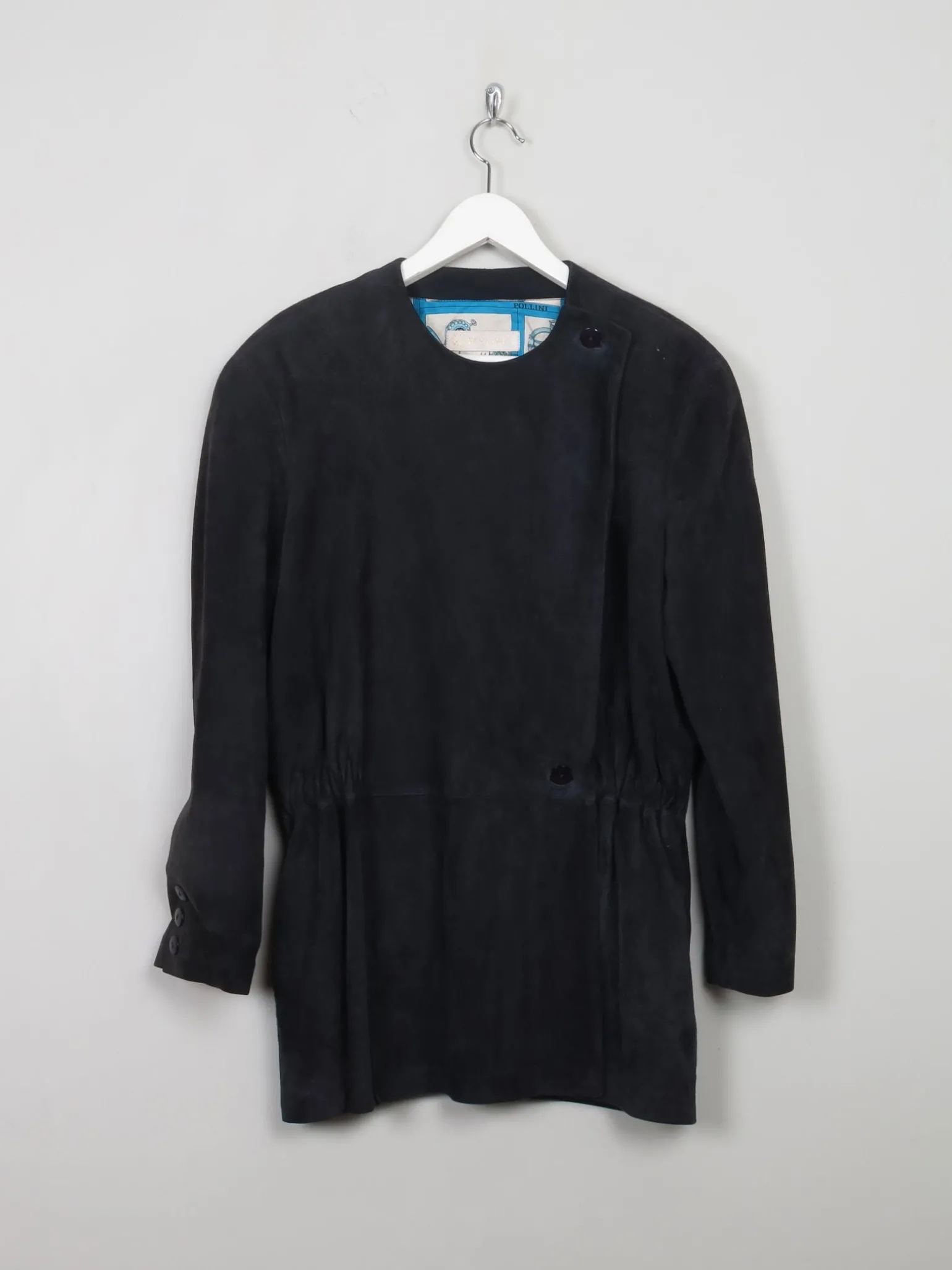 Women's Vintage Navy Suede Jacket L