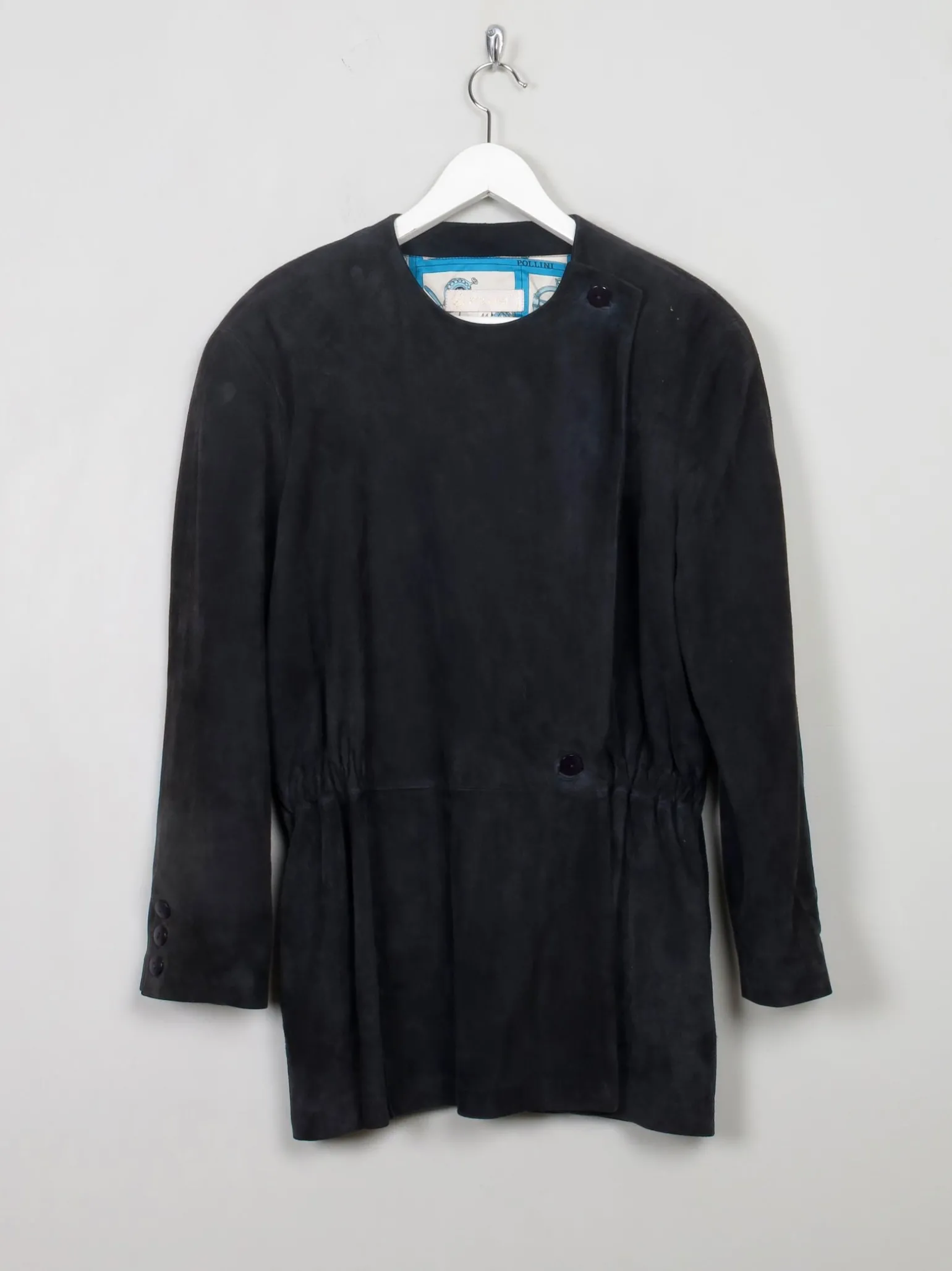 Women's Vintage Navy Suede Jacket L