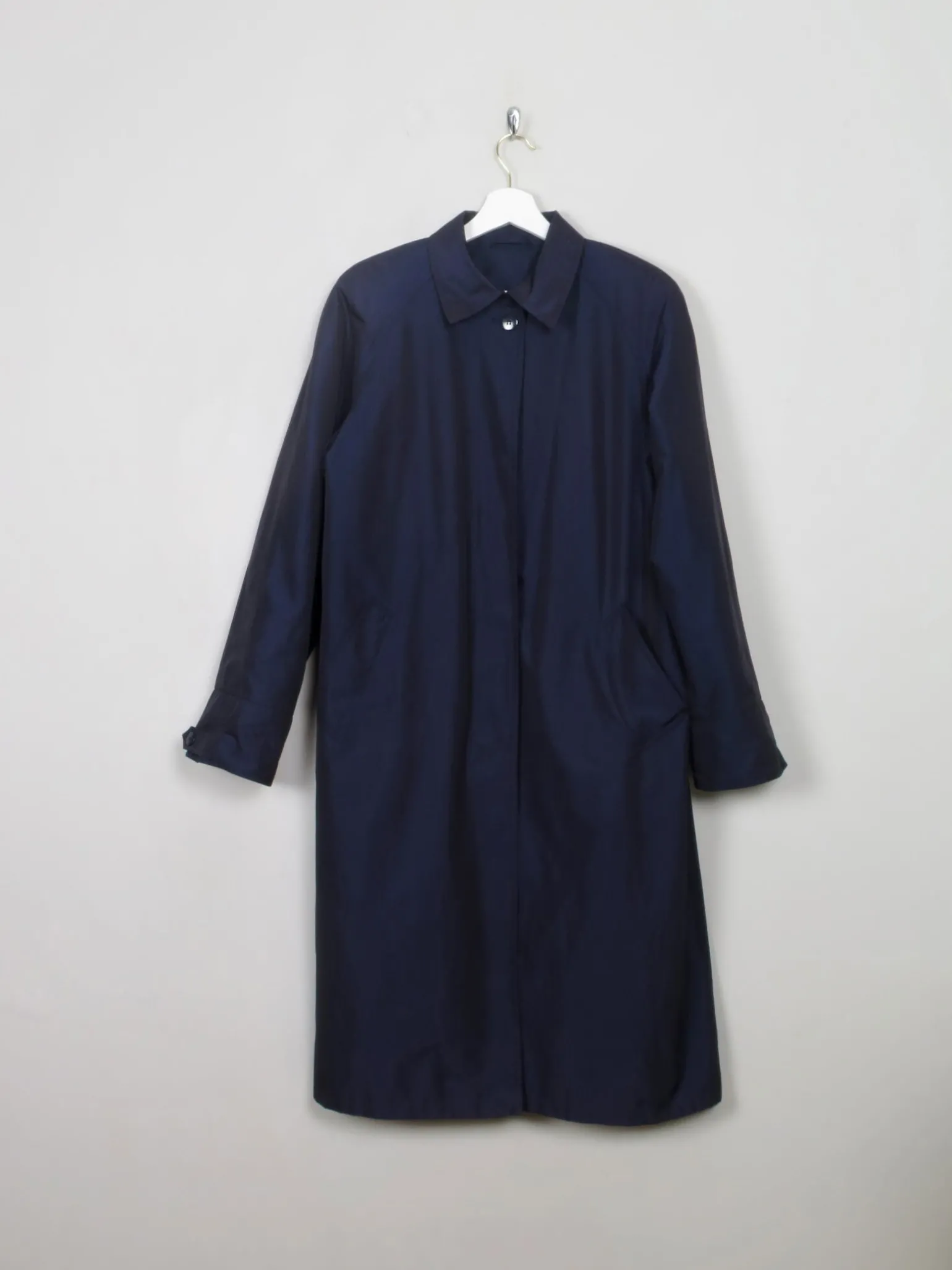 Women's Vintage Navy Two Tone Trench Coat S-L