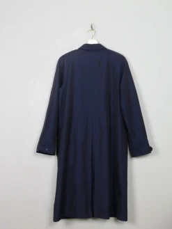 Women's Vintage Navy Two Tone Trench Coat S-L