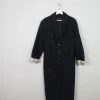 Women's Vintage Navy Wool Coat S/M