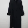 Women's Vintage Navy Wool Coat M