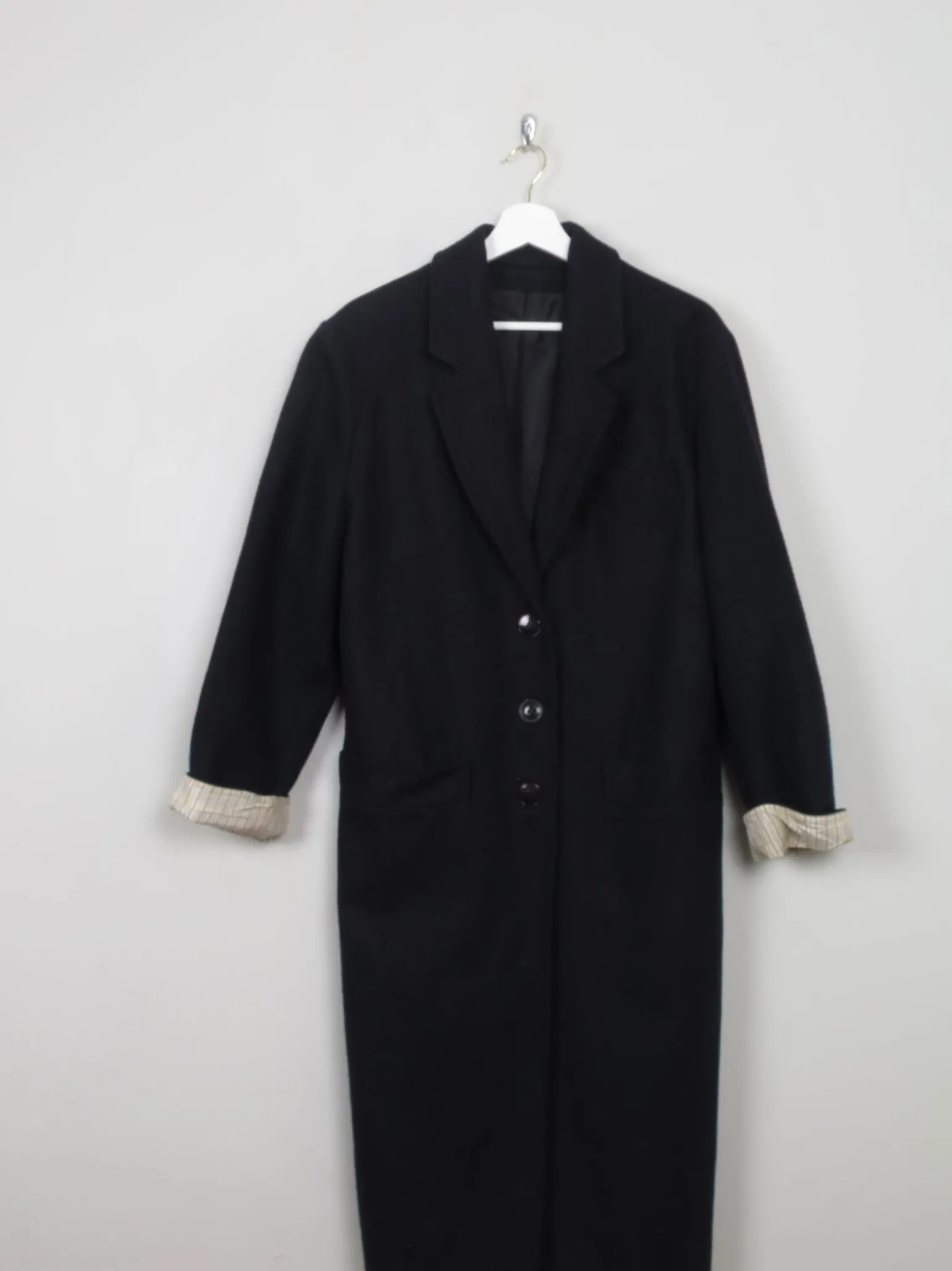 Women's Vintage Navy Wool Coat S/M