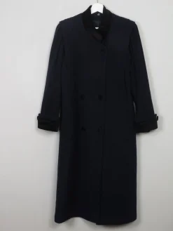 Women's Vintage Navy Wool Coat M