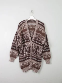 Women's Vintage Patterned Wool Cardigan S-L