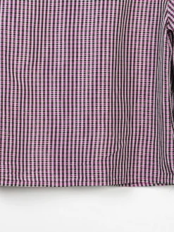 Women's Vintage Pink/Purple Taffeta Blouse M/L
