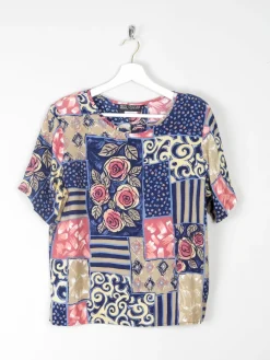 Women's Vintage Printed Top S