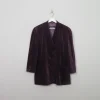 Women's Vintage Purple Velvet Jacket S/M