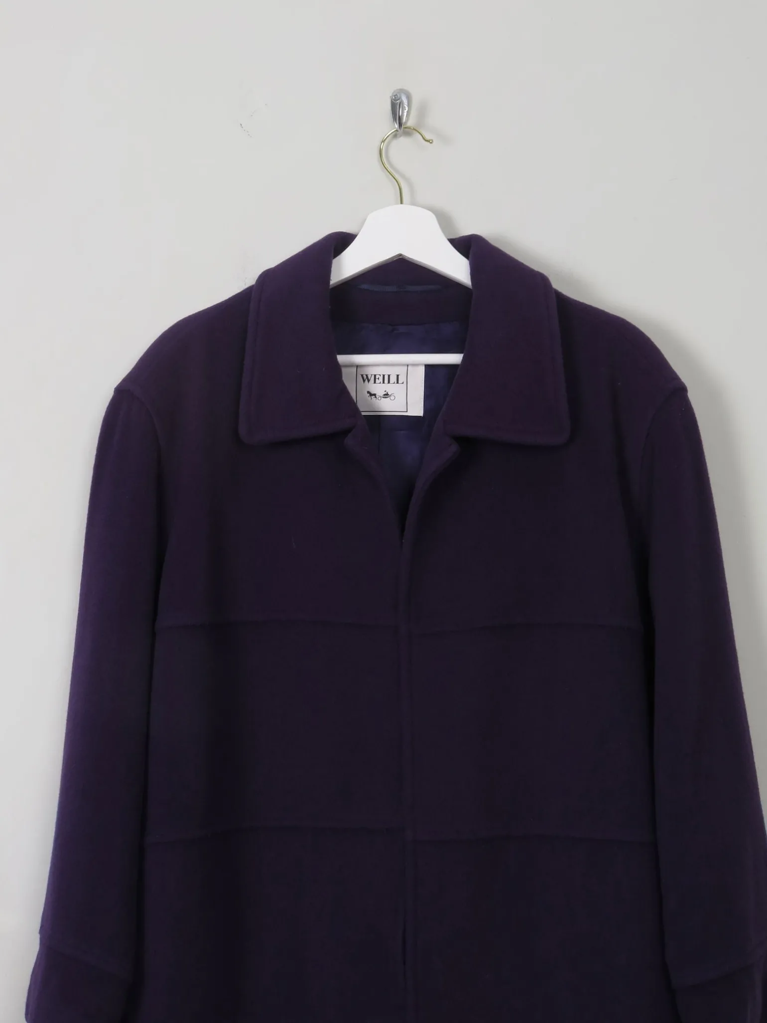 Women's Vintage Purple Wool Weil Short Coat M/L