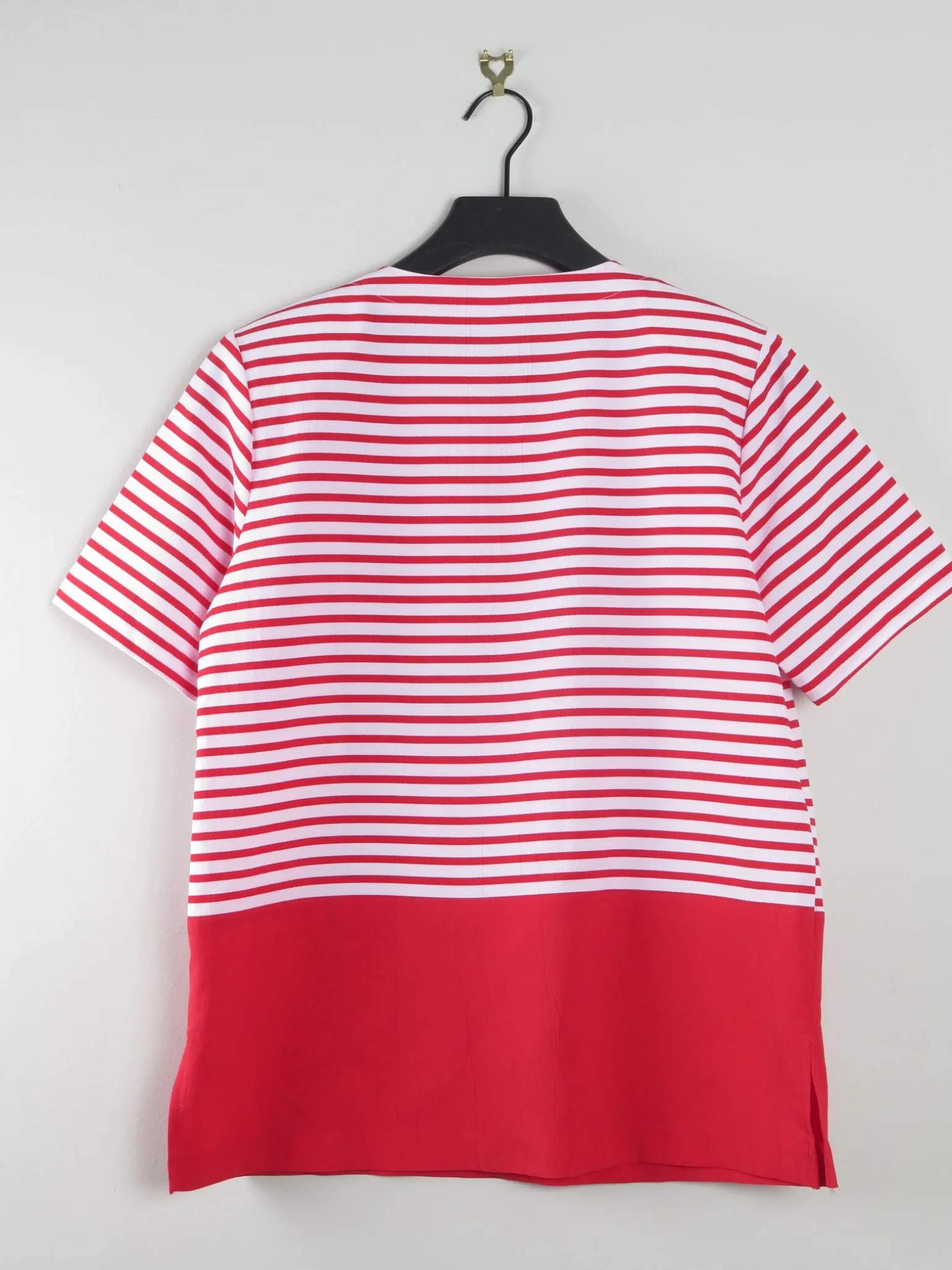 Women's Vintage Red & White Sailor Style Blouse M
