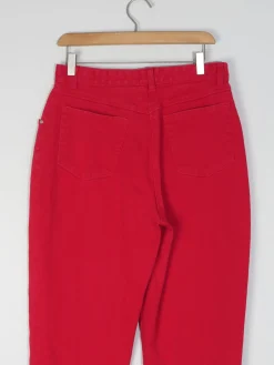 Women's Vintage Red Jinglers Mom Jeans 31