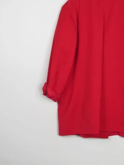 Women's Vintage Red Oversized Long Blazer L/XL
