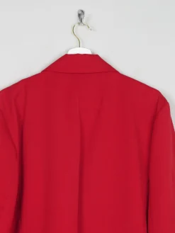 Women's Vintage Red Oversized Long Blazer L/XL