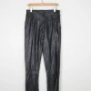 Women's Vintage 1980s Black Leather Trousers S