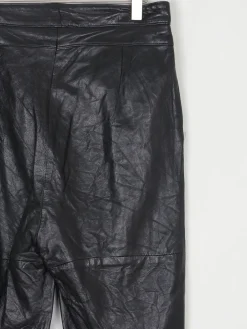 Women's Vintage 1980s Black Leather Trousers S