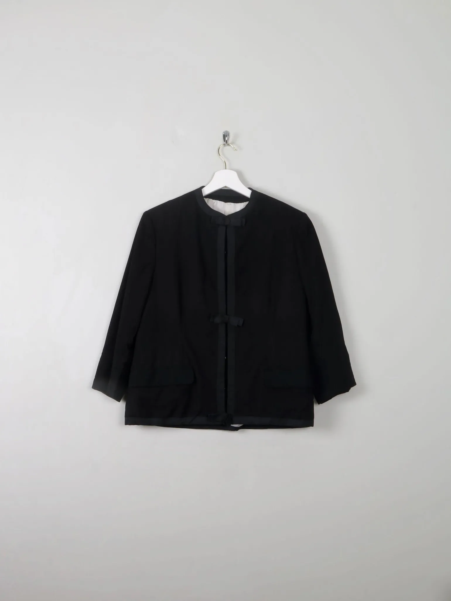 Women’s Vintage 1950s Black Wool Jacket S