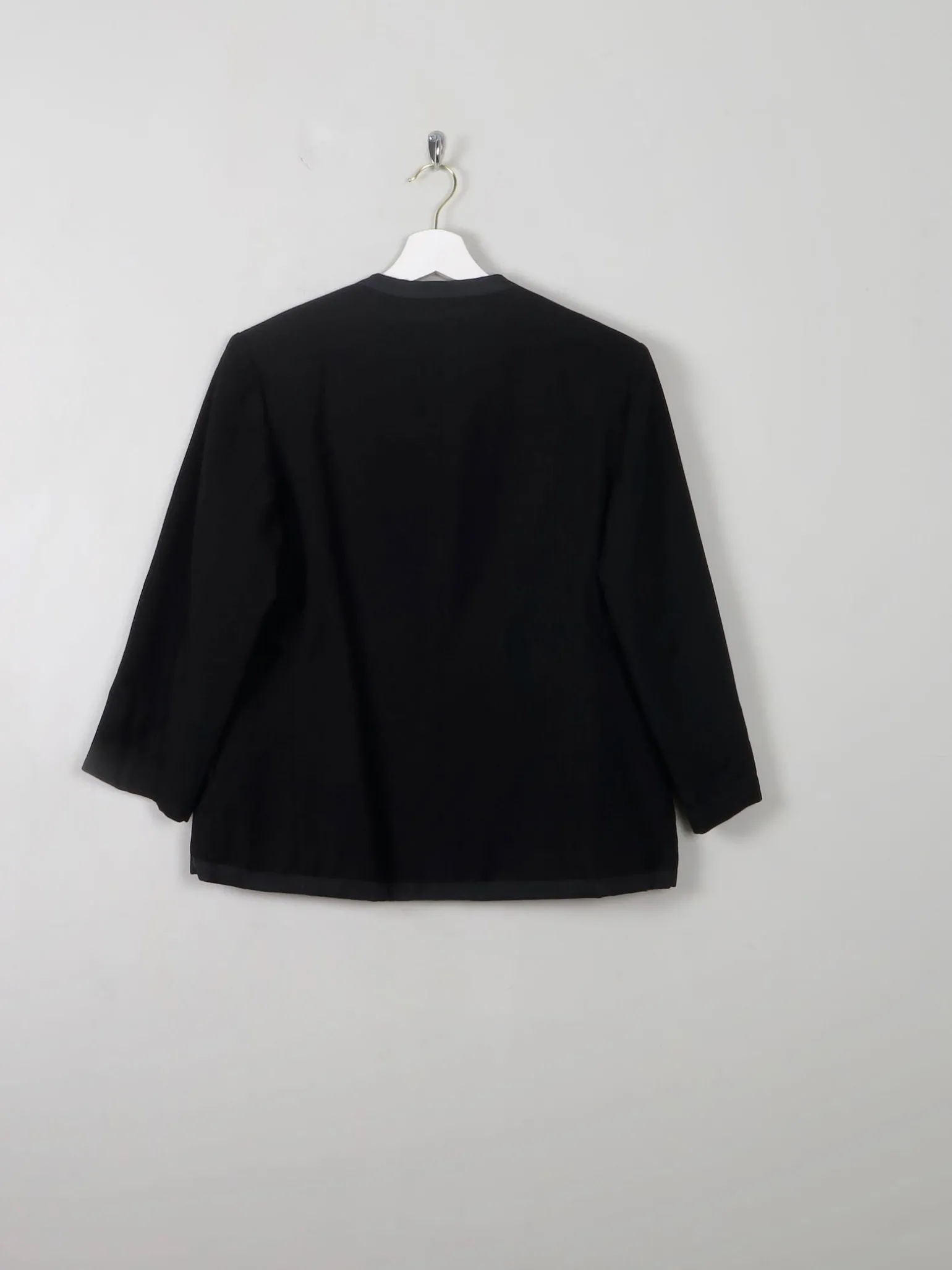 Women’s Vintage 1950s Black Wool Jacket S