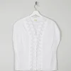 Women's Vintage 1950s Blouse With Lace Panel M