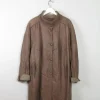 Women's Vintage Shearling Short Taupe Coat M/L