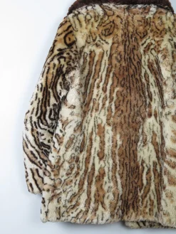 Women's Vintage Shearling Leopard  Print Jacket M