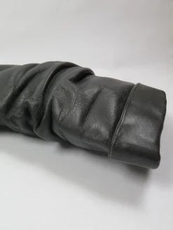 Women's Vintage Short Black Leather Boots 39/6