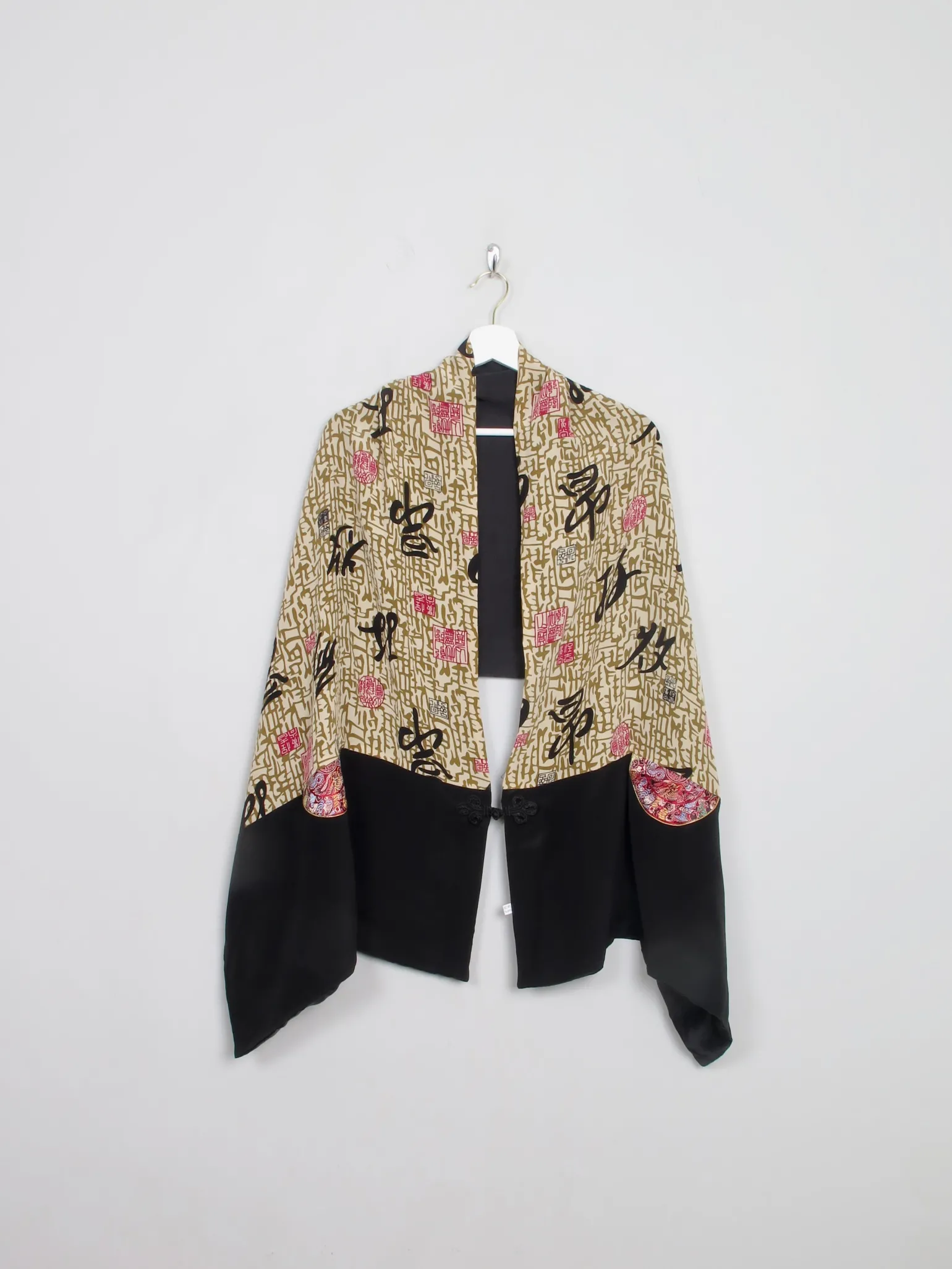 Women's Vintage Silk Asian Scarf /Shawl