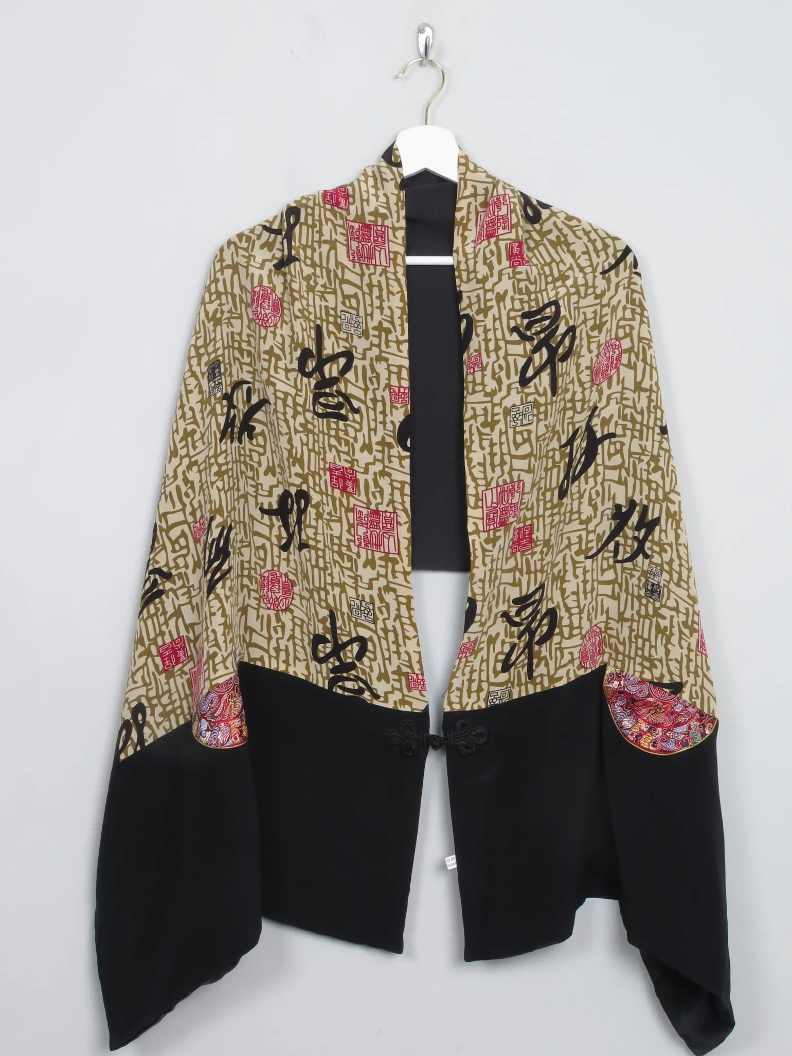 Women's Vintage Silk Asian Scarf /Shawl