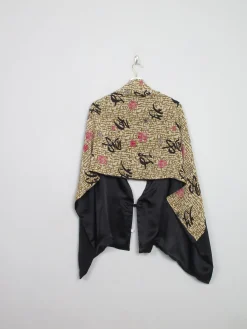 Women's Vintage Silk Asian Scarf /Shawl