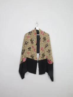 Women's Vintage Silk Asian Scarf /Shawl