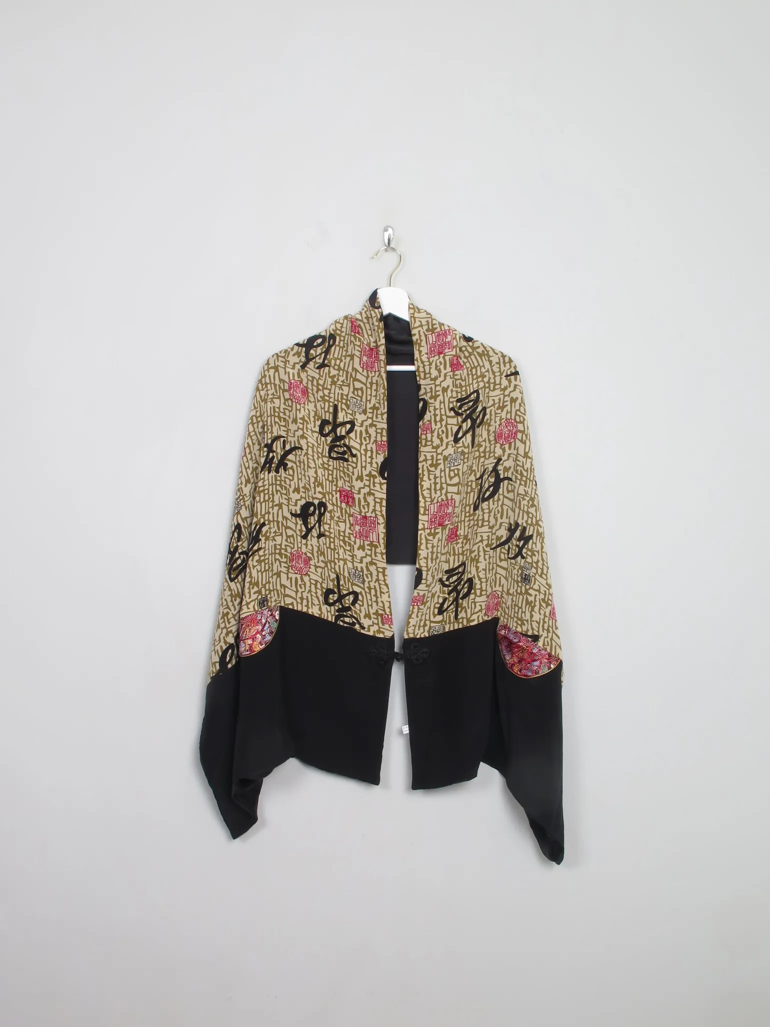 Women's Vintage Silk Asian Scarf /Shawl
