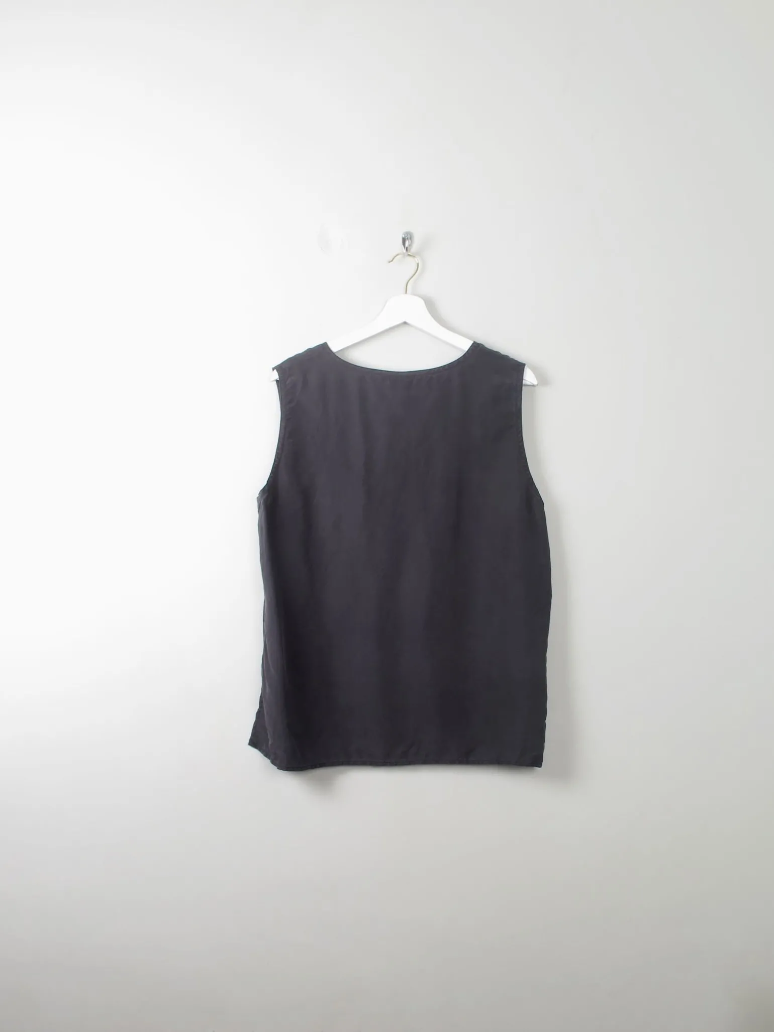 Women's Vintage Silk Vest Top L